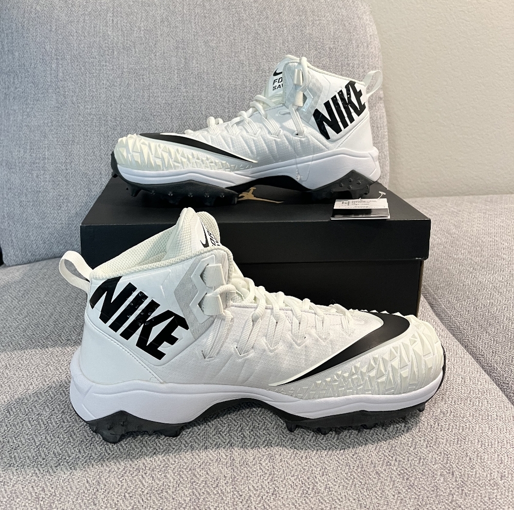 Size 10.5 Nike Force Savage Pro Shark High-Top Cleats NWT